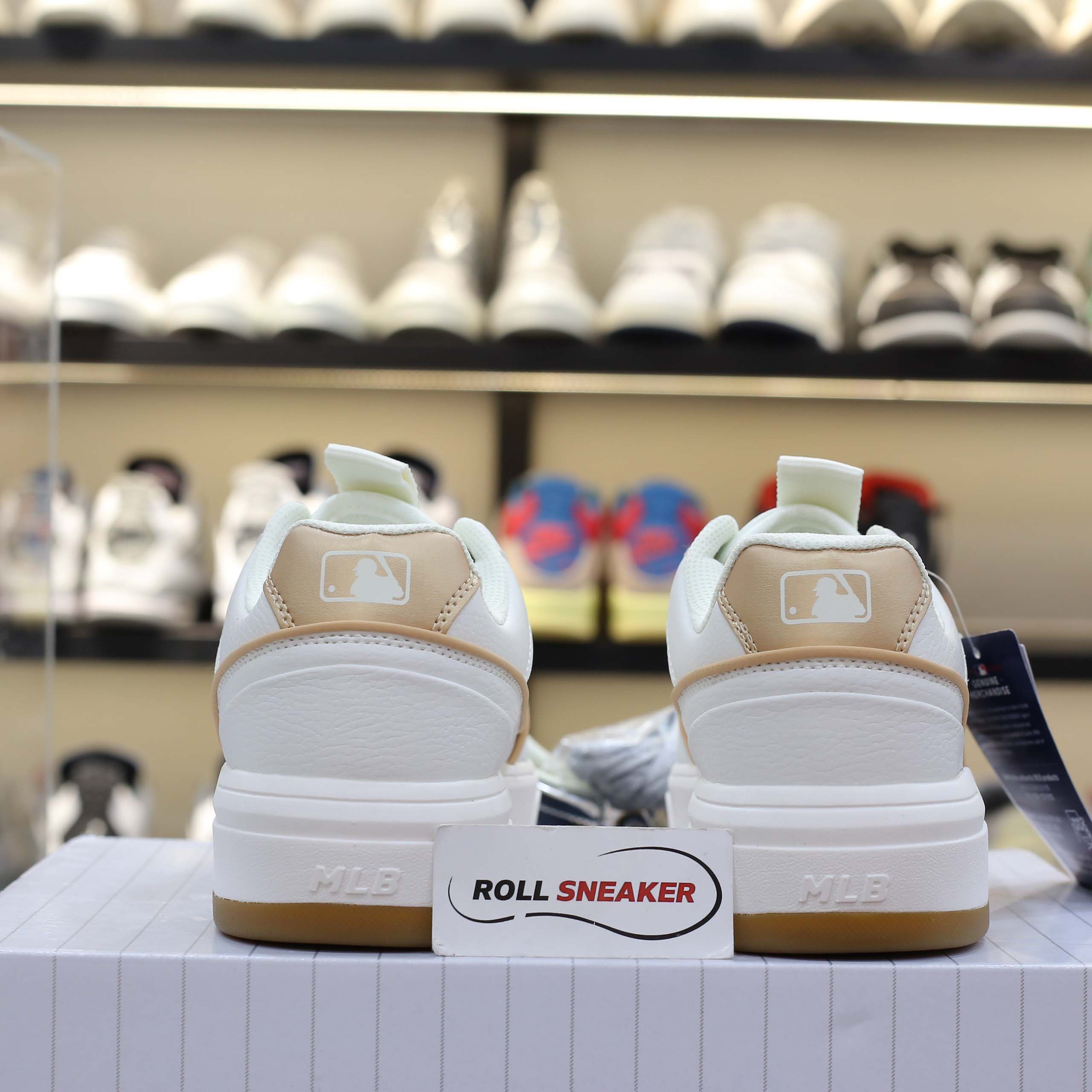 Giày MLB Korea Chunky Liner Basic Boston Red Sox Gold Like Auth