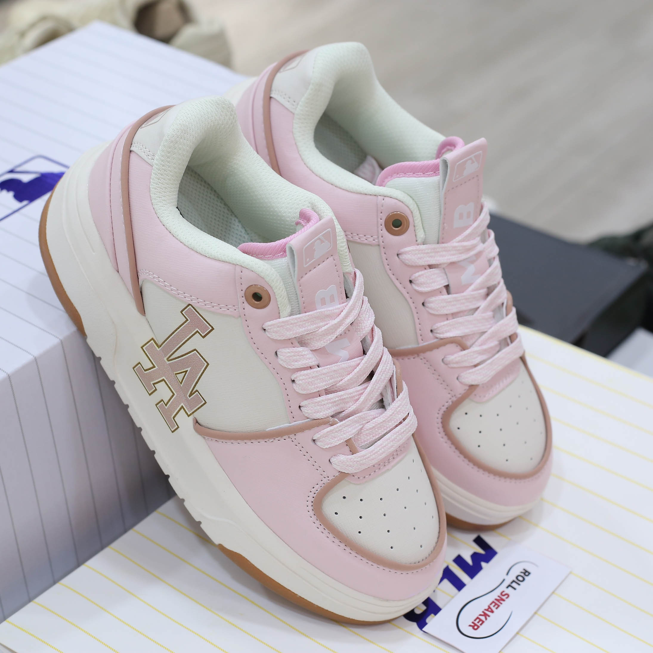Giày MLB Liner Basic Los Angeles Dodgers 'Pink' Like Auth