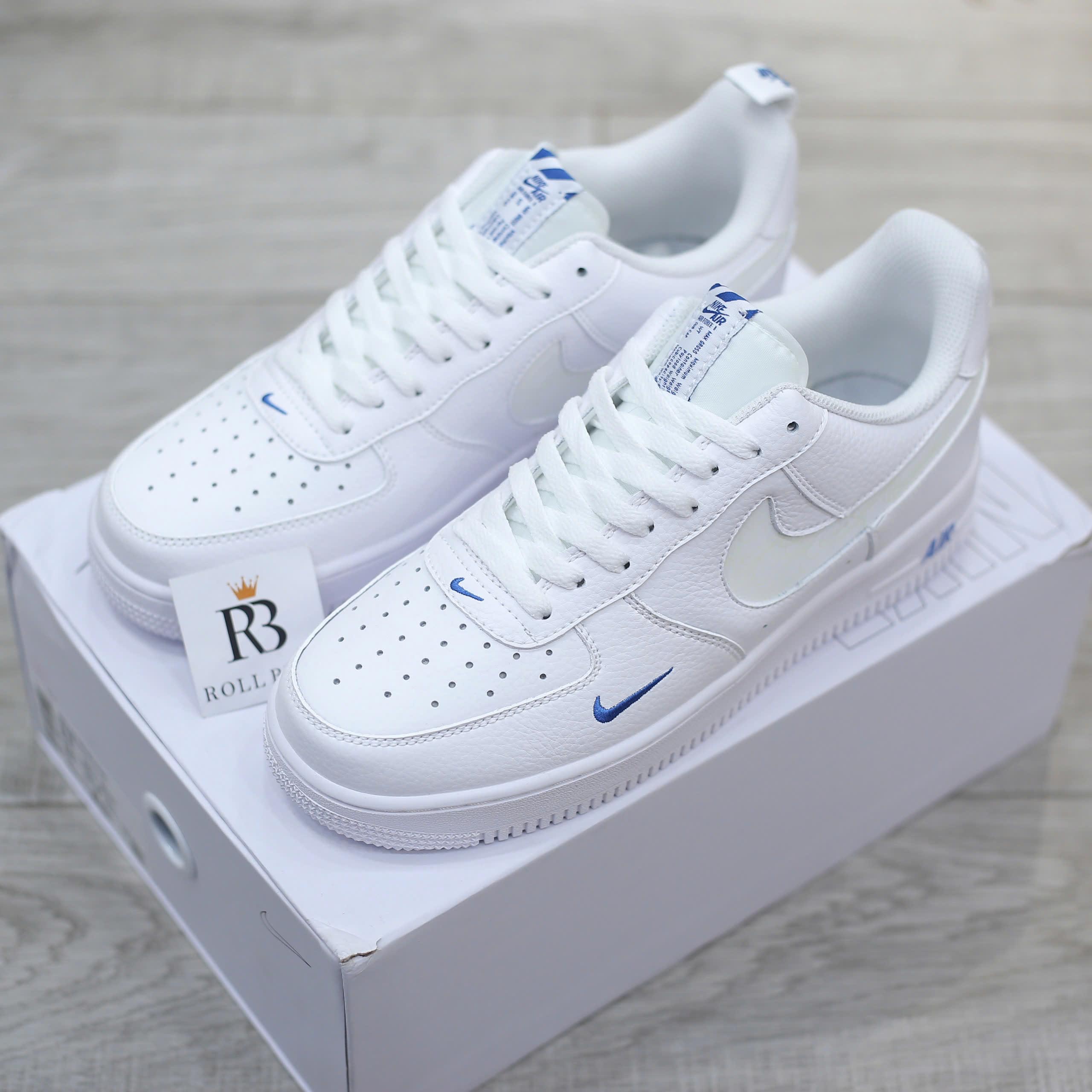 Giày Nike Air Force 1 07 LV8 White Dark Marina Blue Best Quality