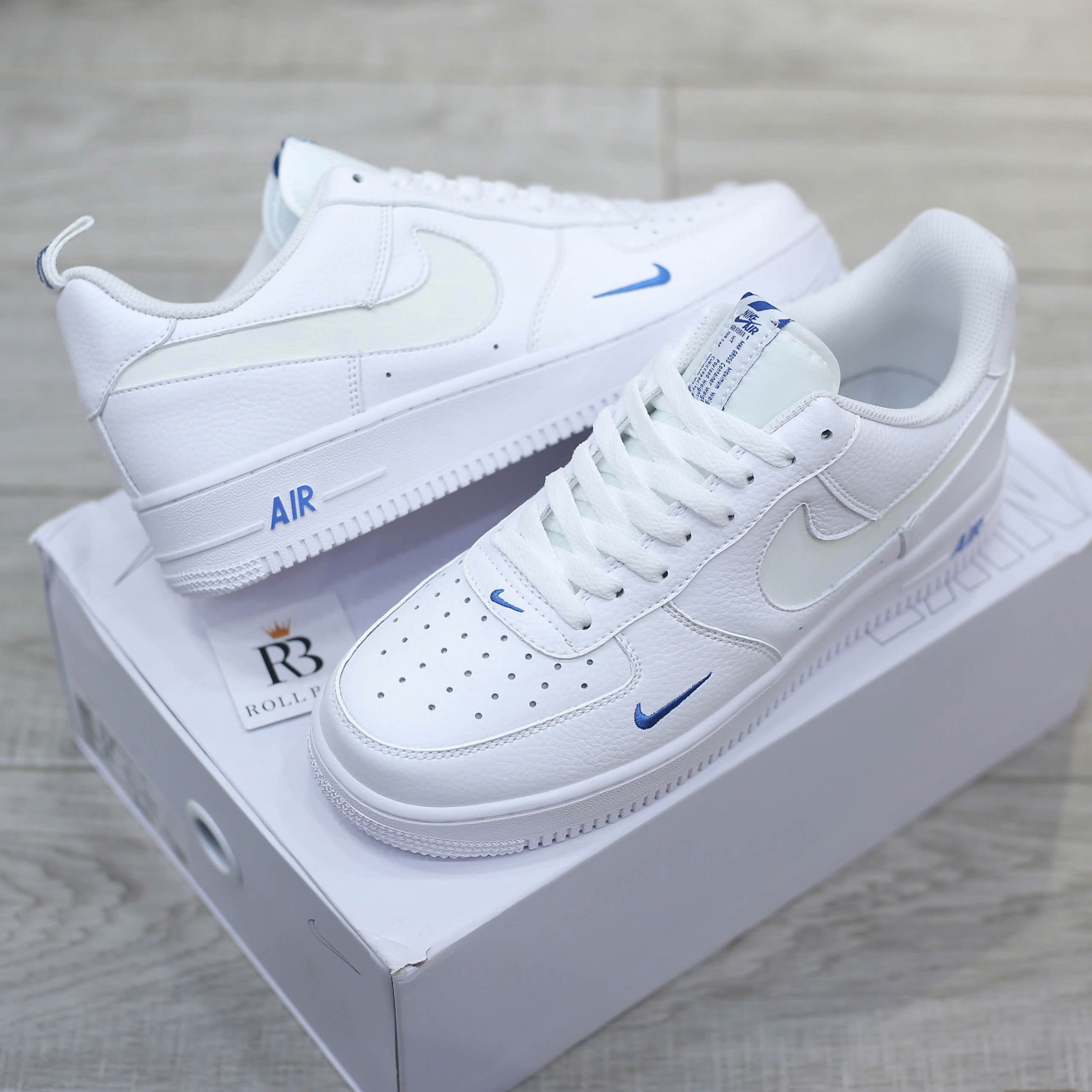 Giày Nike Air Force 1 07 LV8 White Dark Marina Blue Best Quality