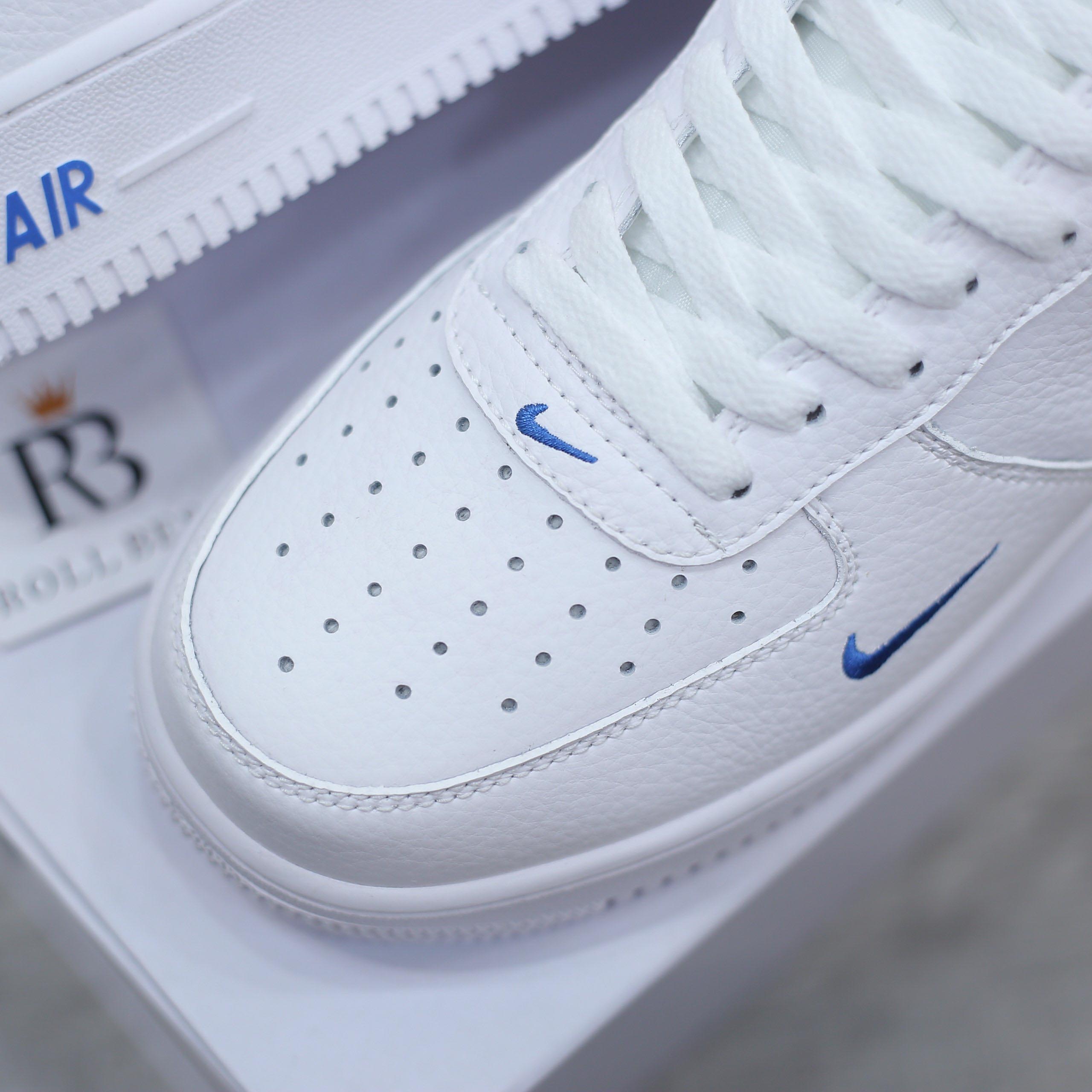 Giày Nike Air Force 1 07 LV8 White Dark Marina Blue Best Quality