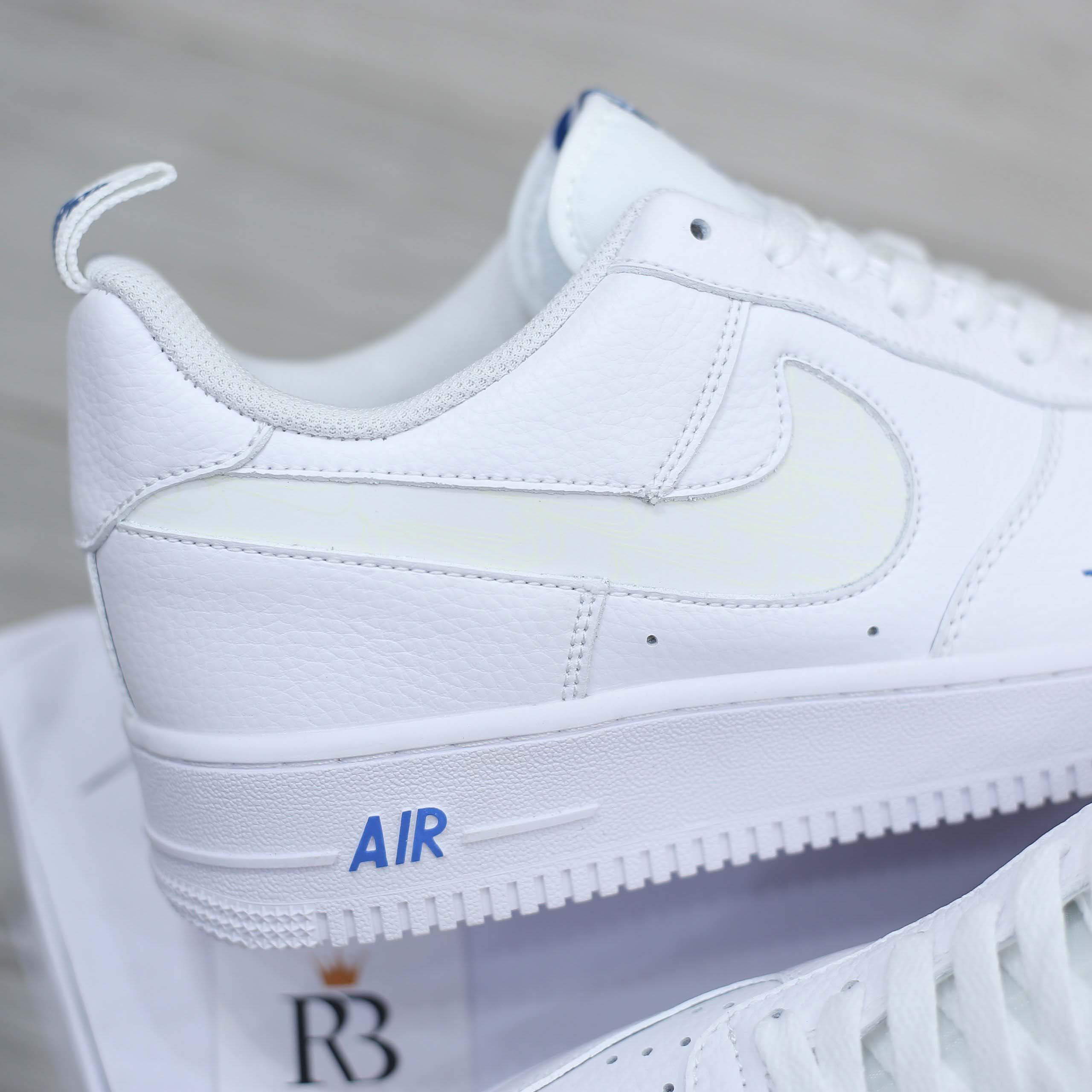Giày Nike Air Force 1 07 LV8 White Dark Marina Blue Best Quality