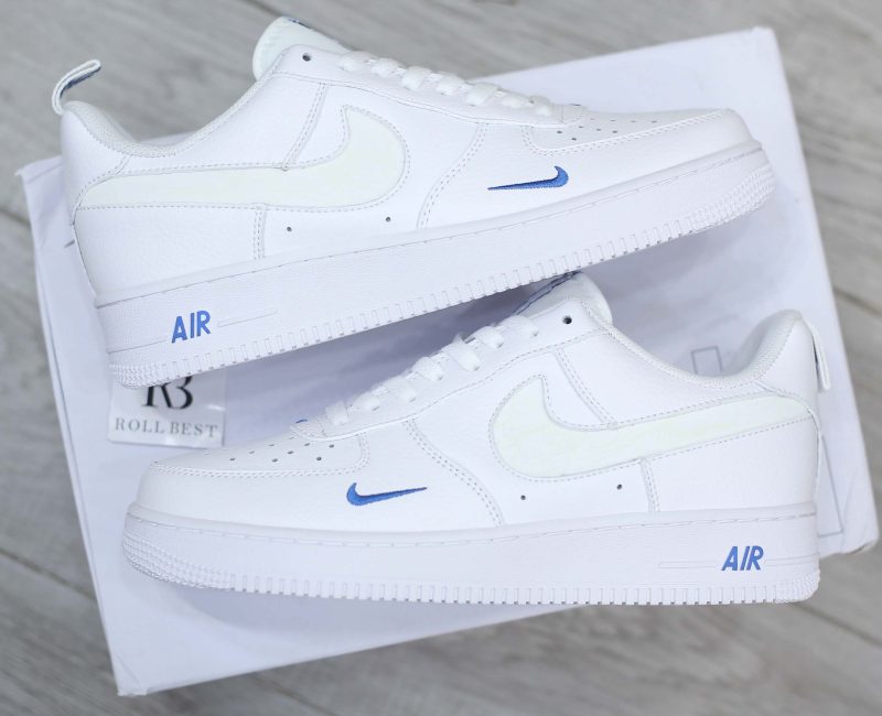 Giày Nike Air Force 1 07 LV8 White Dark Marina Blue Best Quality