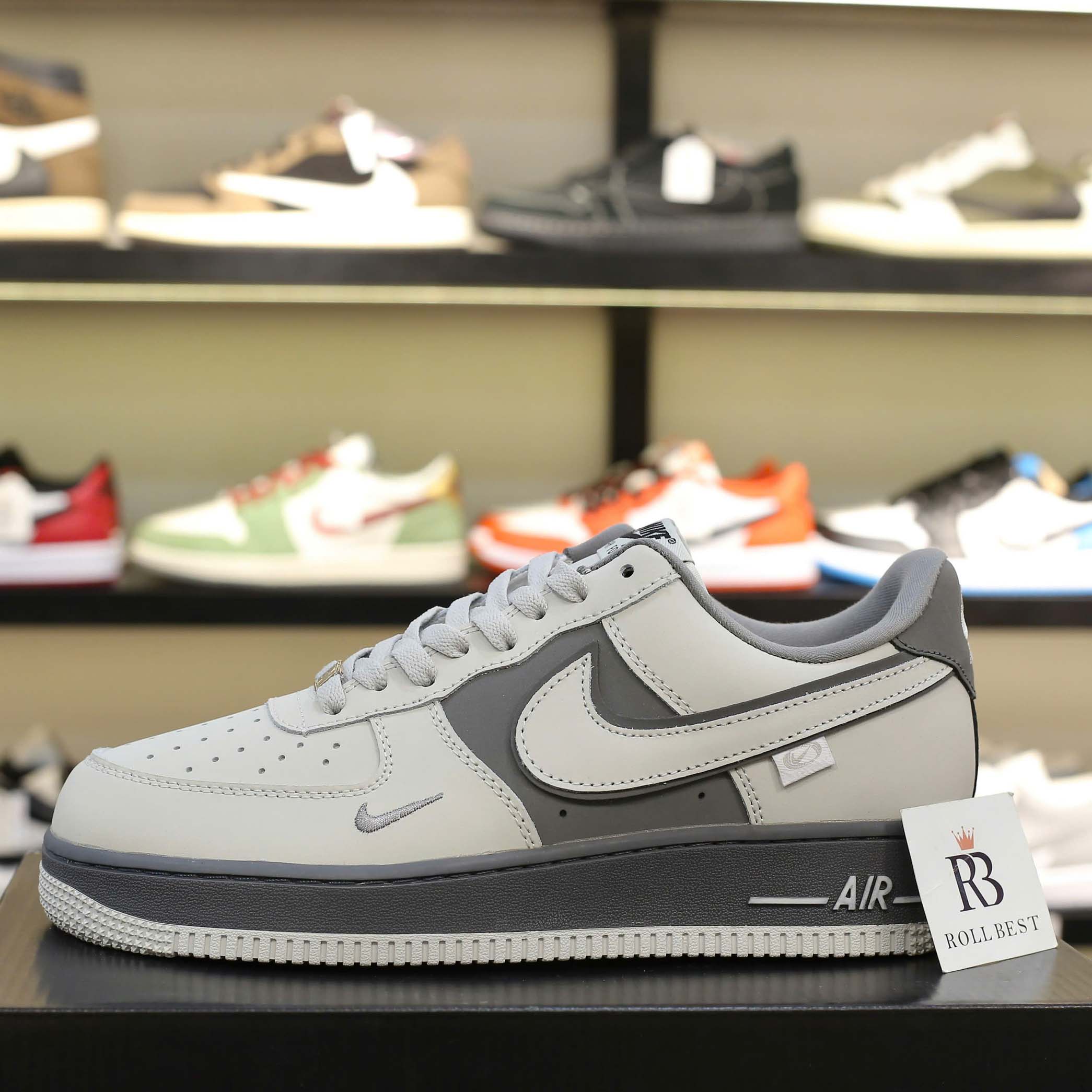 Giày Nike Air Force 1 Double White Grey Shadow Best Quality