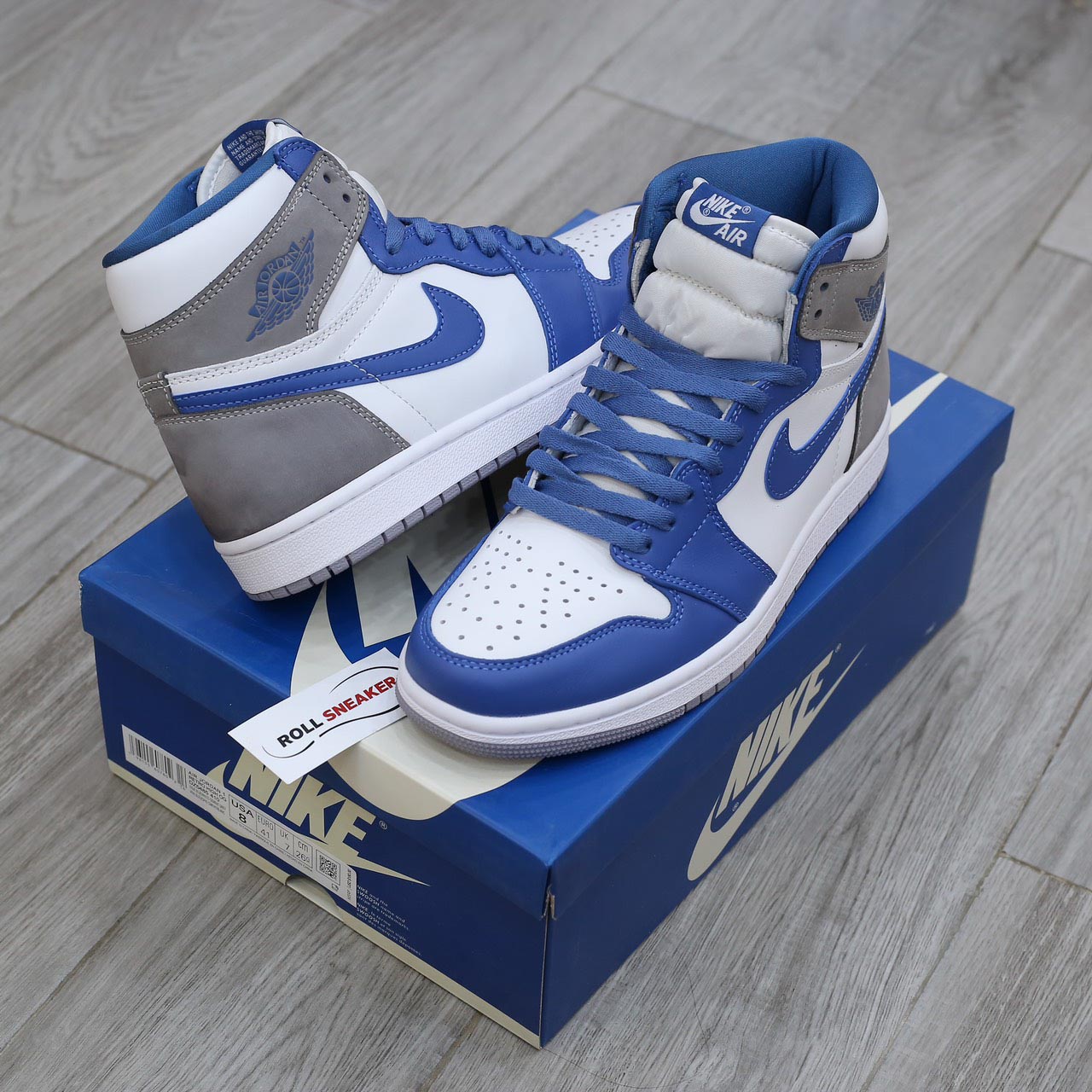 Giày Nike Air Jordan 1 High OG Retro True Blue Cement Like auth