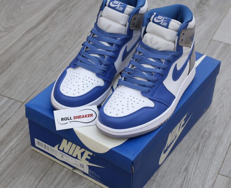 Giày Nike Air Jordan 1 High OG Retro True Blue Cement Like auth