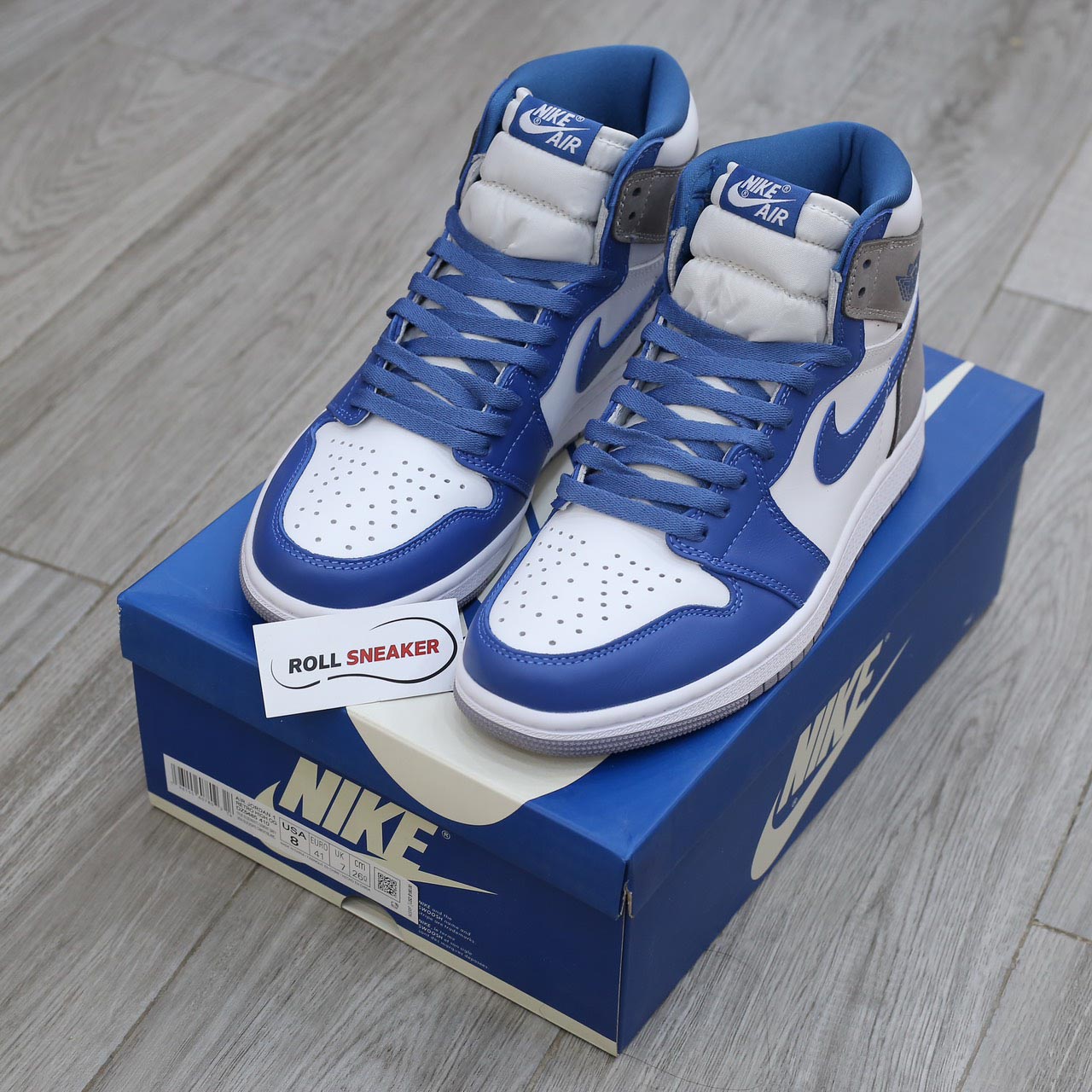 Giày Nike Air Jordan 1 High OG Retro True Blue Cement Like auth