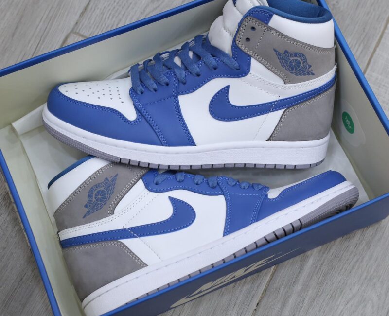 Giày Nike Air Jordan 1 High OG Retro True Blue Cement Like auth