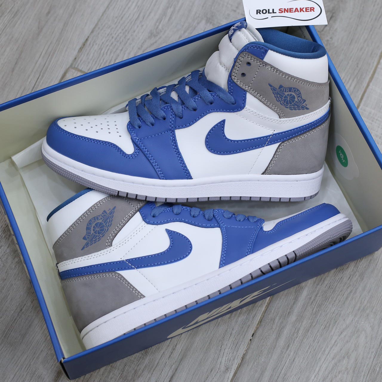 Giày Nike Air Jordan 1 High OG Retro True Blue Cement Like auth