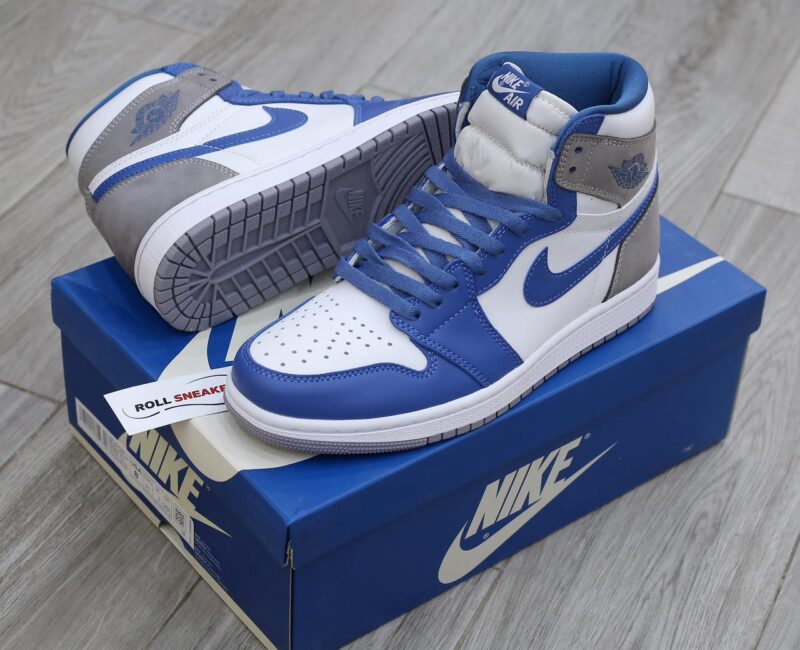 Giày Nike Air Jordan 1 High OG Retro True Blue Cement Like auth