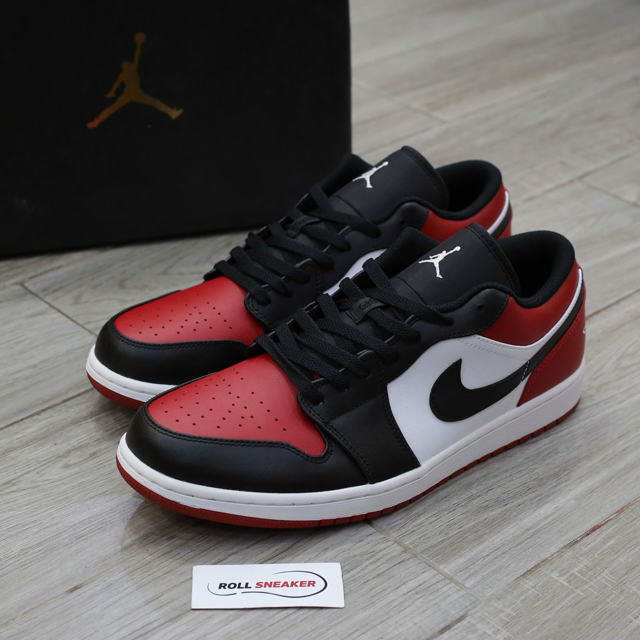 Giày Nike Air Jordan 1 Low ‘Bred Toe’ Chuẩn 99% Auth