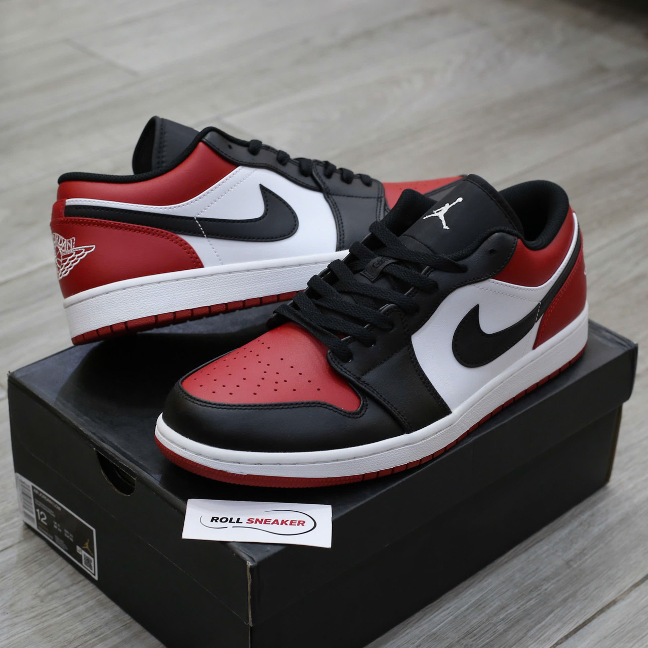 Giày Nike Air Jordan 1 Low ‘Bred Toe’ Chuẩn 99% Auth