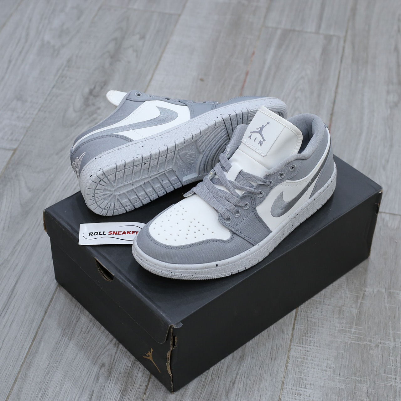Giày Nike Air Jordan 1 Low Light ‘Steel Grey’ Like Auth