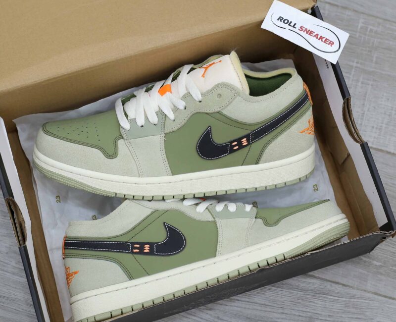 Giày Nike Air Jordan 1 Low SE Craft ‘Light Olive’ Best Quality