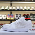 Giày Nike Air Jordan 1 Low ‘Triple White Quilted’ Best Quality