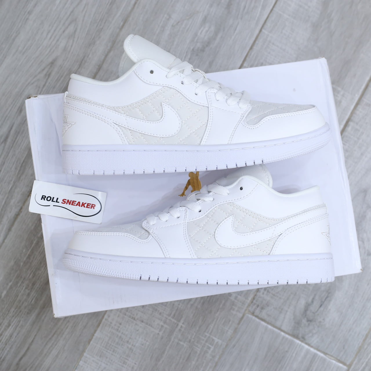 Giày Nike Air Jordan 1 Low ‘Triple White Quilted’ Best Quality