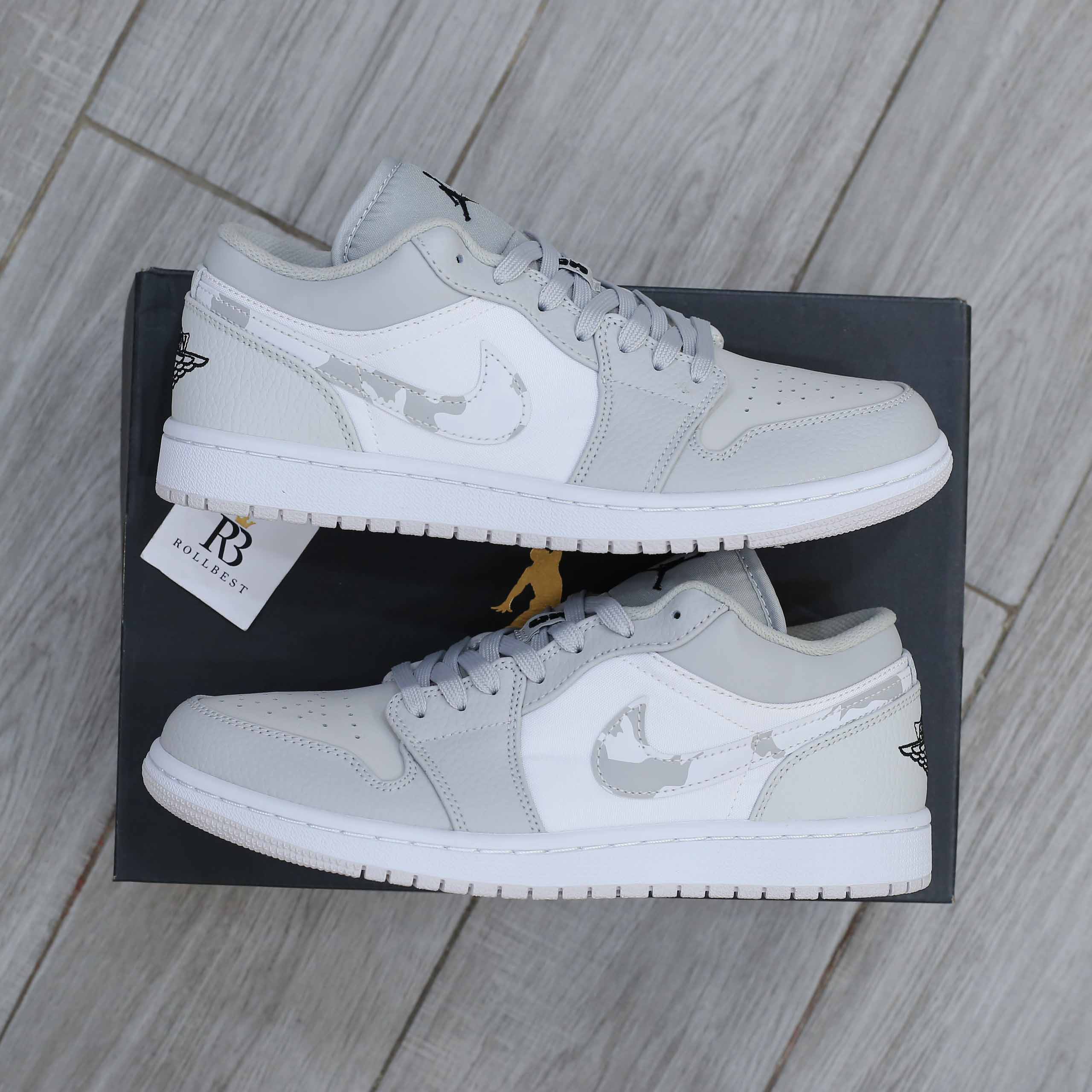 Giày Nike Air Jordan 1 Low White Camo Best Quality