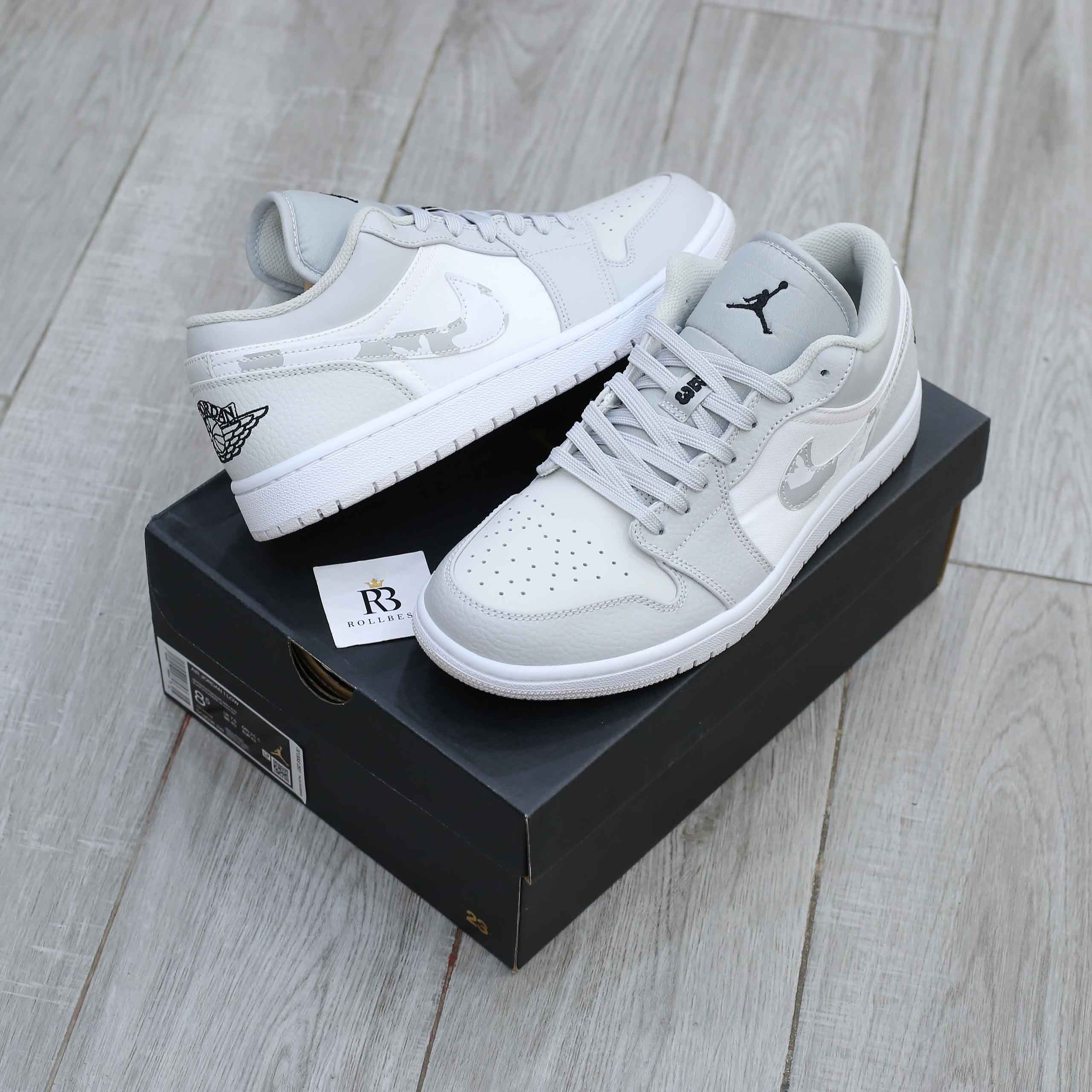 Giày Nike Air Jordan 1 Low White Camo Best Quality