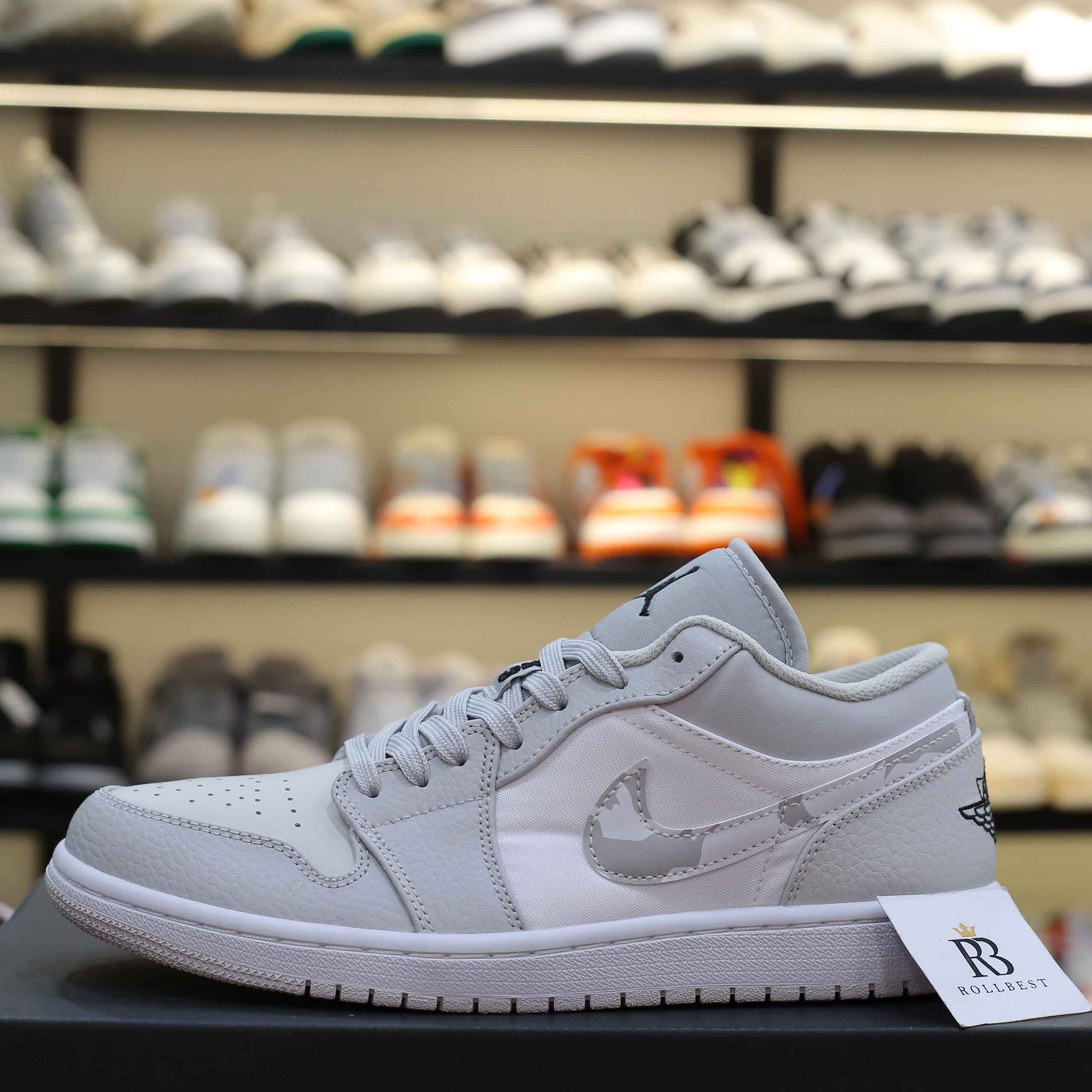 Giày Nike Air Jordan 1 Low White Camo Best Quality