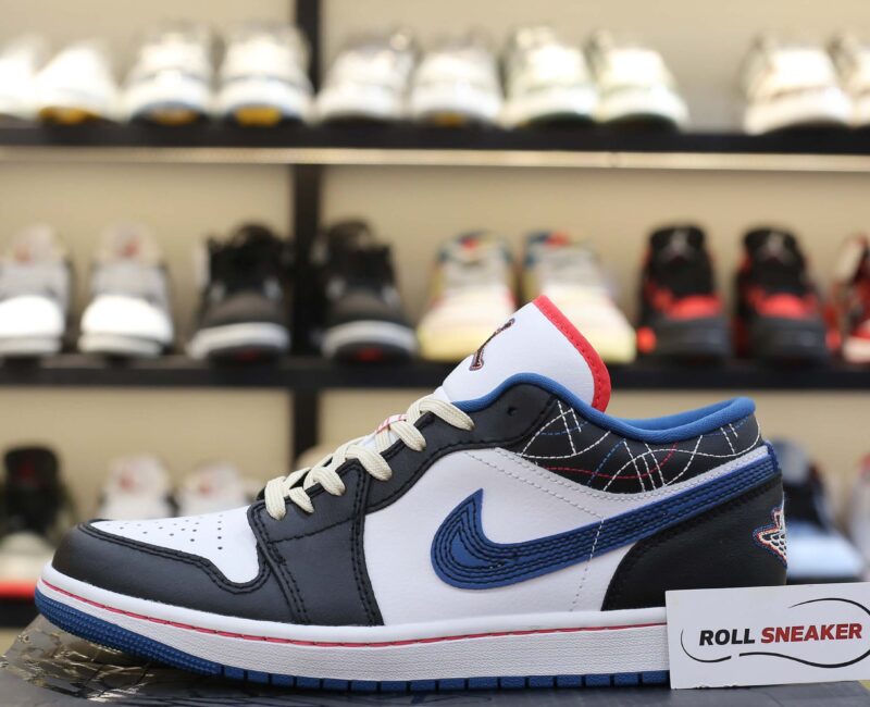 Giày Nike Air Jordan 1 Low ‘White Industrial Blue Siren Red’ Best Quality