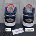 Giày Nike Air Jordan 1 Low ‘White Industrial Blue Siren Red’ Best Quality