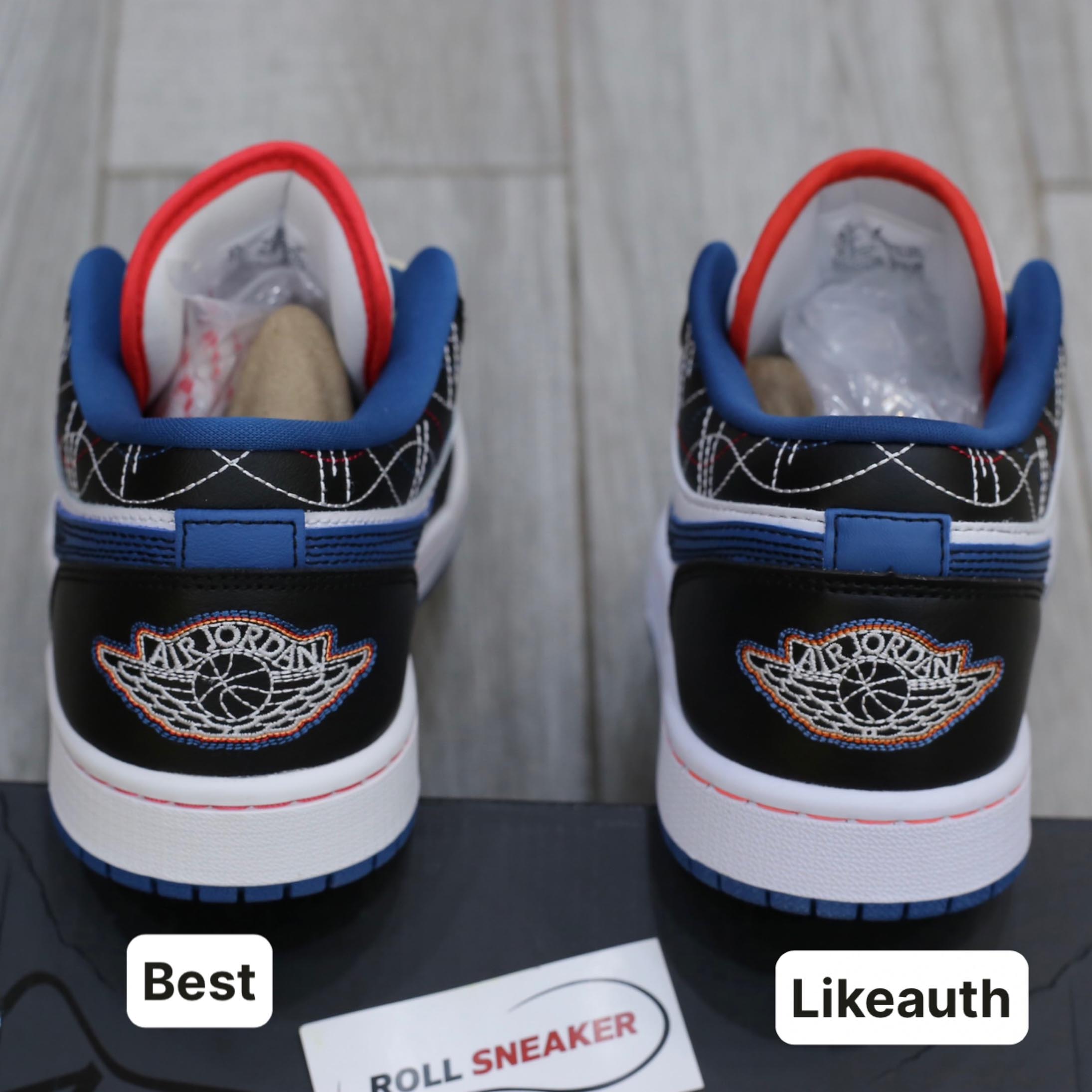 Giày Nike Air Jordan 1 Low ‘White Industrial Blue Siren Red’ Best Quality