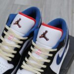 Giày Nike Air Jordan 1 Low ‘White Industrial Blue Siren Red’ Best Quality