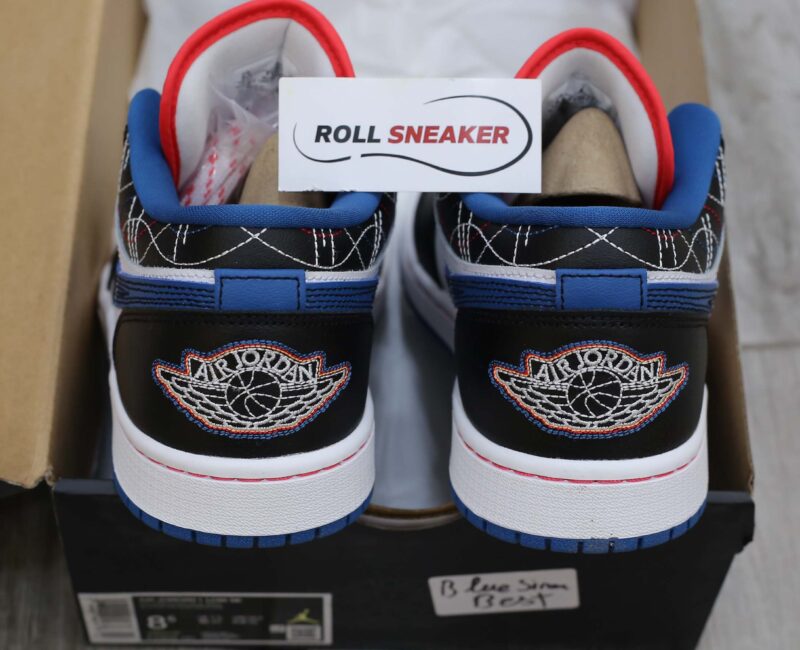 Giày Nike Air Jordan 1 Low ‘White Industrial Blue Siren Red’ Best Quality