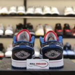 Giày Nike Air Jordan 1 Low ‘White Industrial Blue Siren Red’ Best Quality