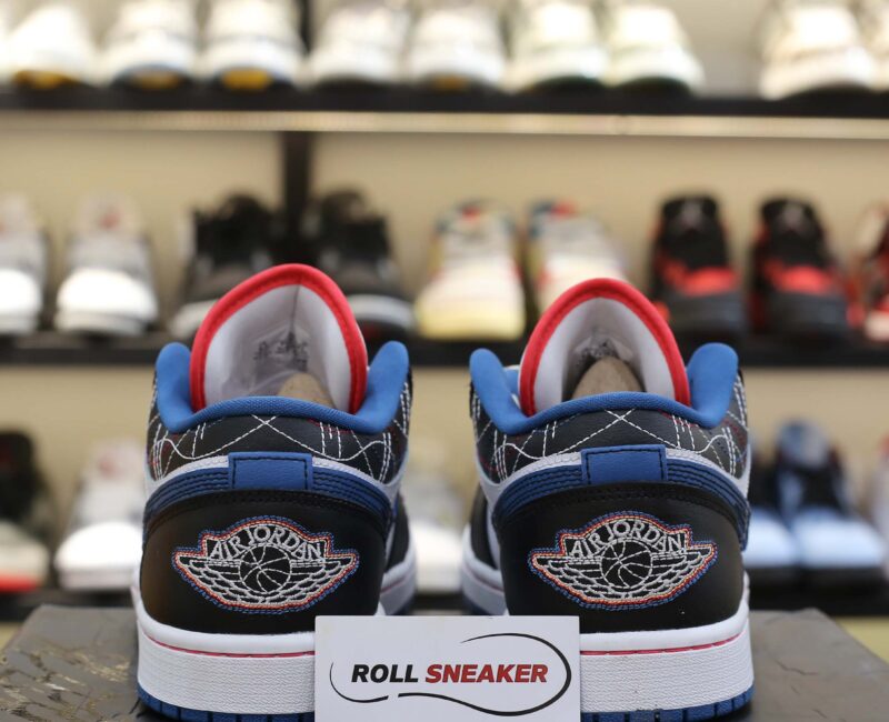Giày Nike Air Jordan 1 Low ‘White Industrial Blue Siren Red’ Best Quality