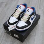 Giày Nike Air Jordan 1 Low ‘White Industrial Blue Siren Red’ Best Quality
