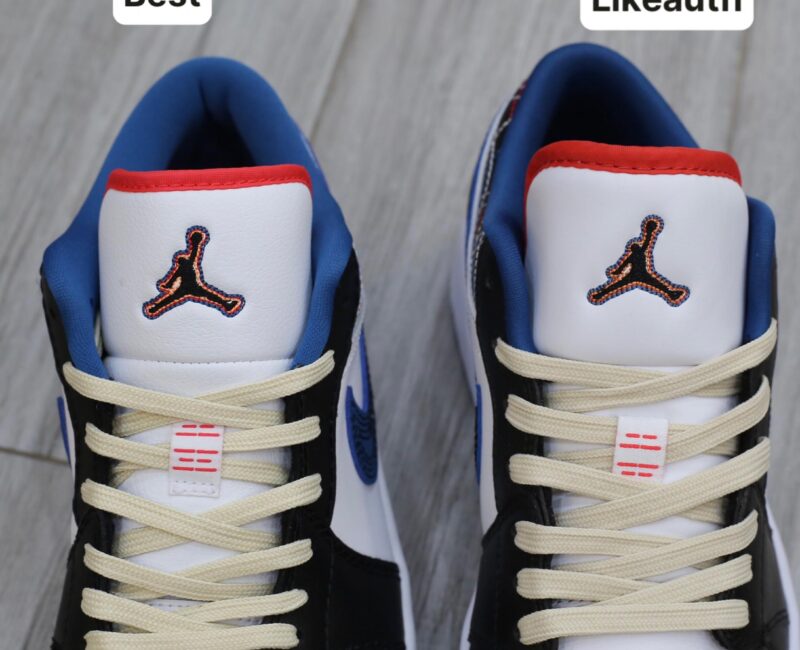 Giày Nike Air Jordan 1 Low ‘White Industrial Blue Siren Red’ Best Quality