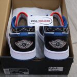 Giày Nike Air Jordan 1 Low ‘White Industrial Blue Siren Red’ Like Auth