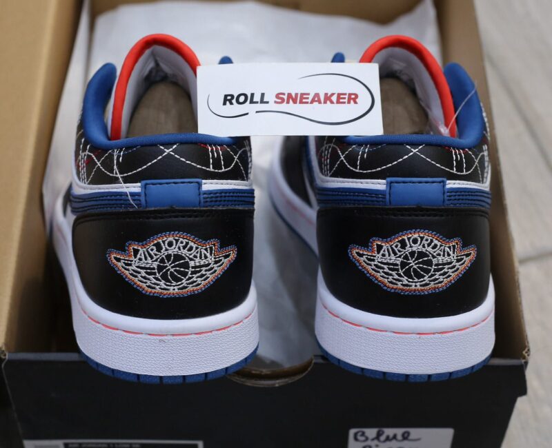 Giày Nike Air Jordan 1 Low ‘White Industrial Blue Siren Red’ Like Auth