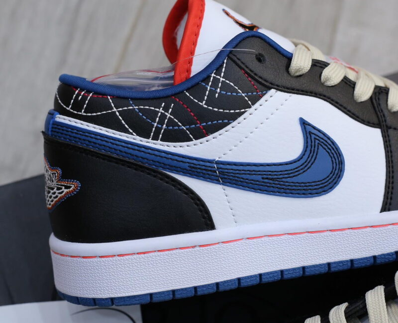 Giày Nike Air Jordan 1 Low ‘White Industrial Blue Siren Red’ Like Auth