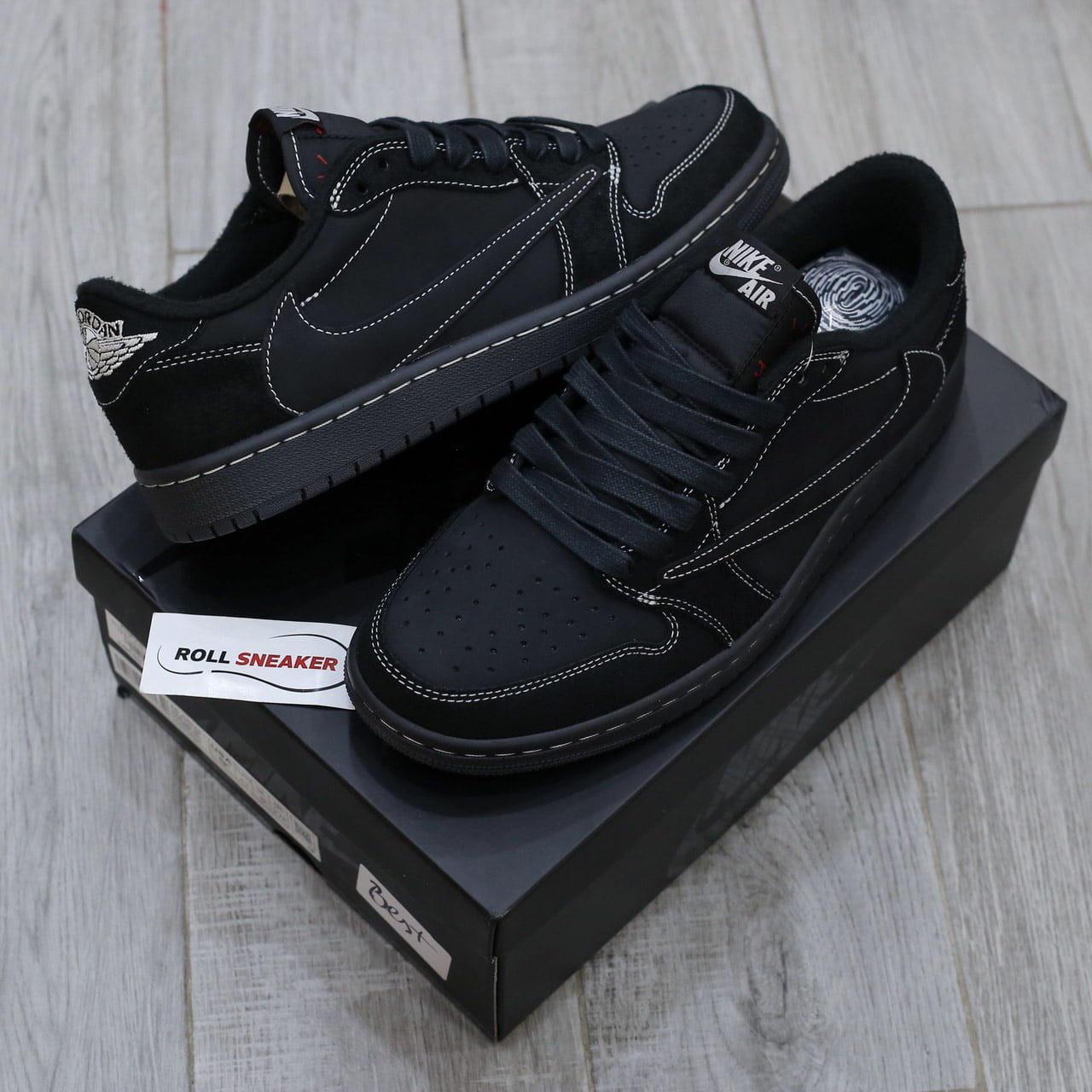 Giày Nike Air Jordan 1 Retro Low OG SP Travis Scott ‘Black Phantom’ Best Quality