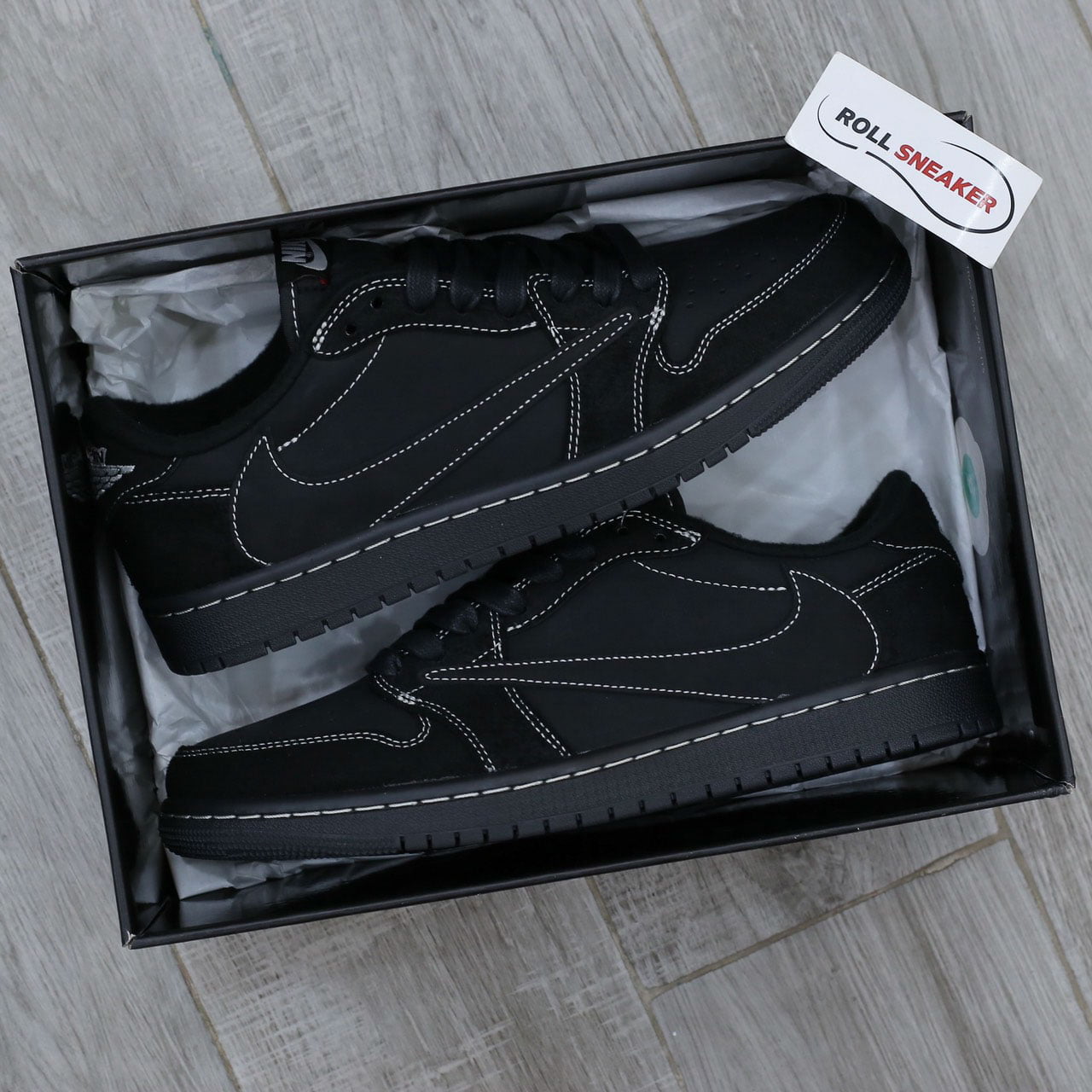 Giày Nike Air Jordan 1 Retro Low OG SP Travis Scott ‘Black Phantom’ Best Quality