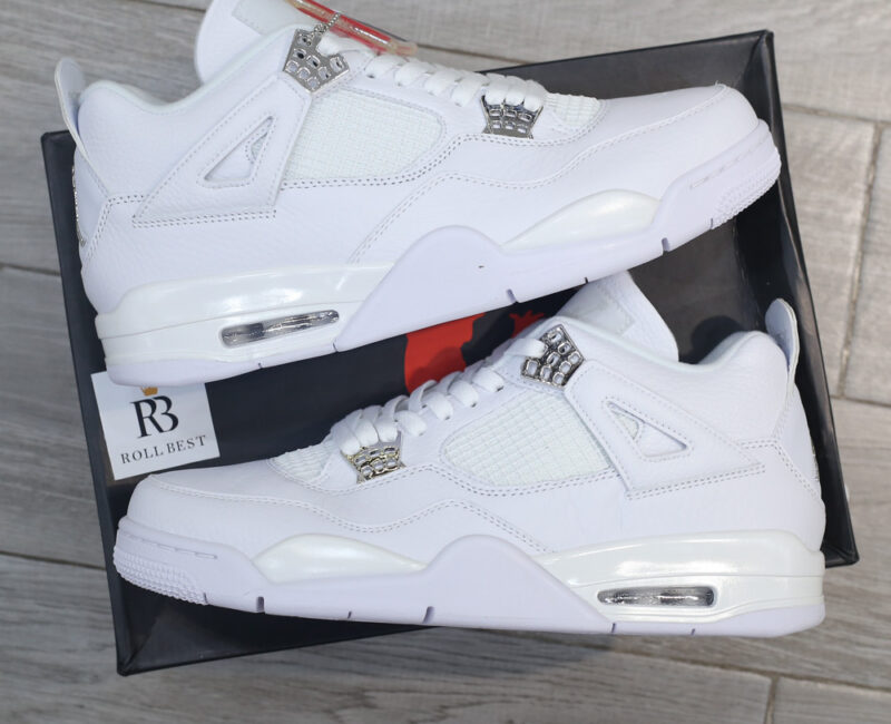 Giày Nike Air Jordan 4 Retro Pure Money (full trắng) Best Quality