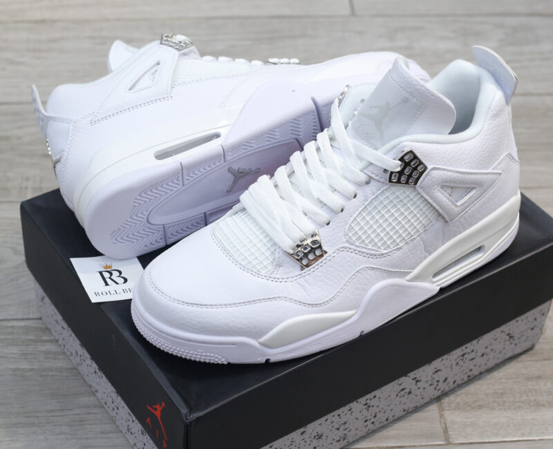 Giày Nike Air Jordan 4 Retro Pure Money (full trắng) Best Quality