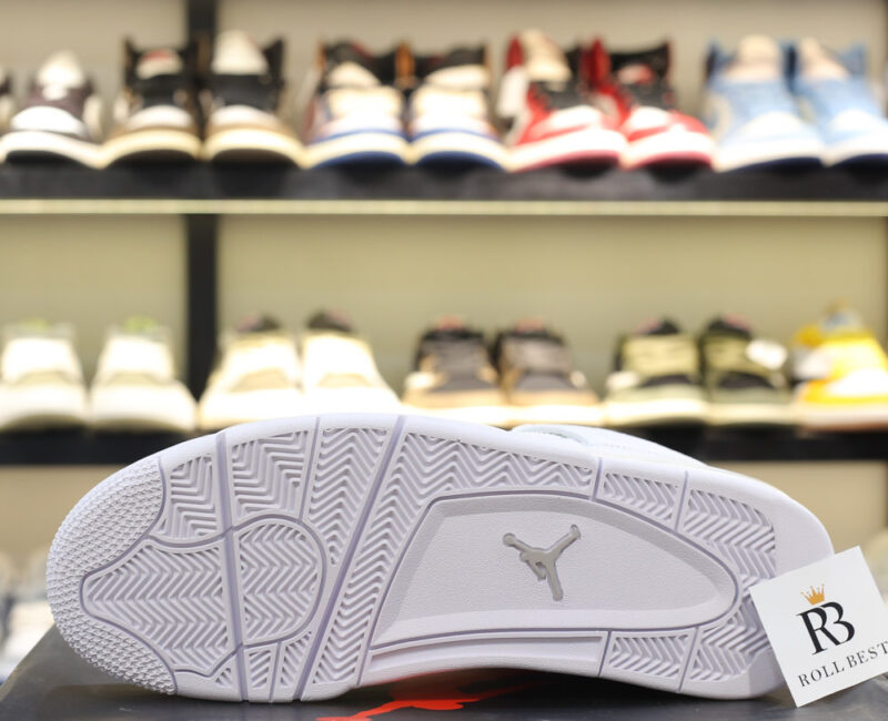Giày Nike Air Jordan 4 Retro Pure Money (full trắng) Best Quality