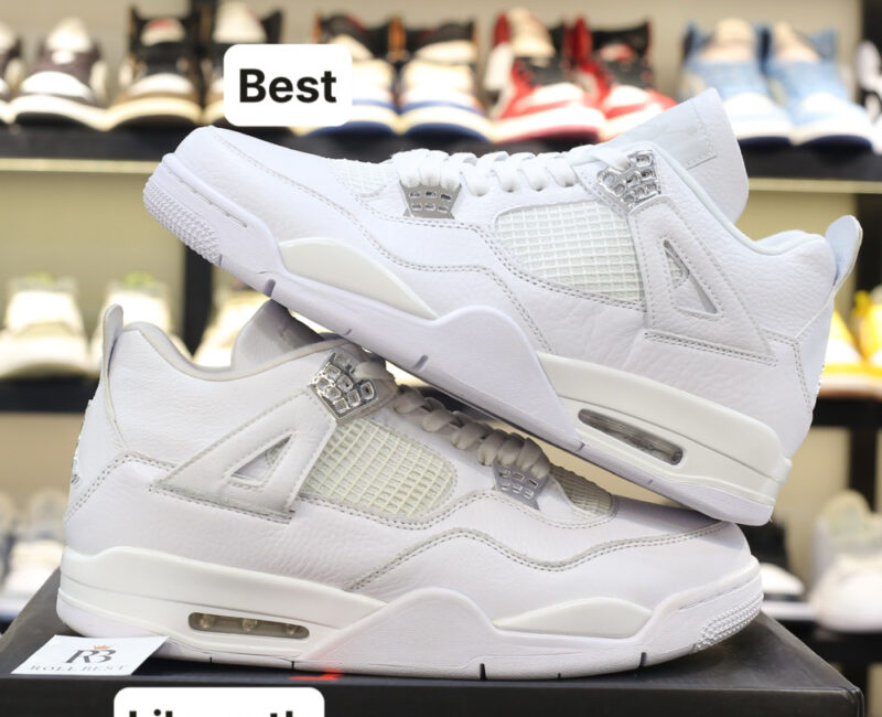Giày Nike Air Jordan 4 Retro Pure Money (full trắng) Best Quality
