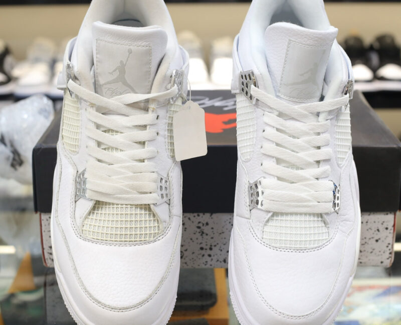 Giày Nike Air Jordan 4 Retro Pure Money (full trắng) Best Quality