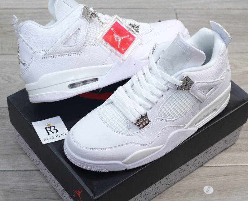 Giày Nike Air Jordan 4 Retro Pure Money (full trắng) Best Quality
