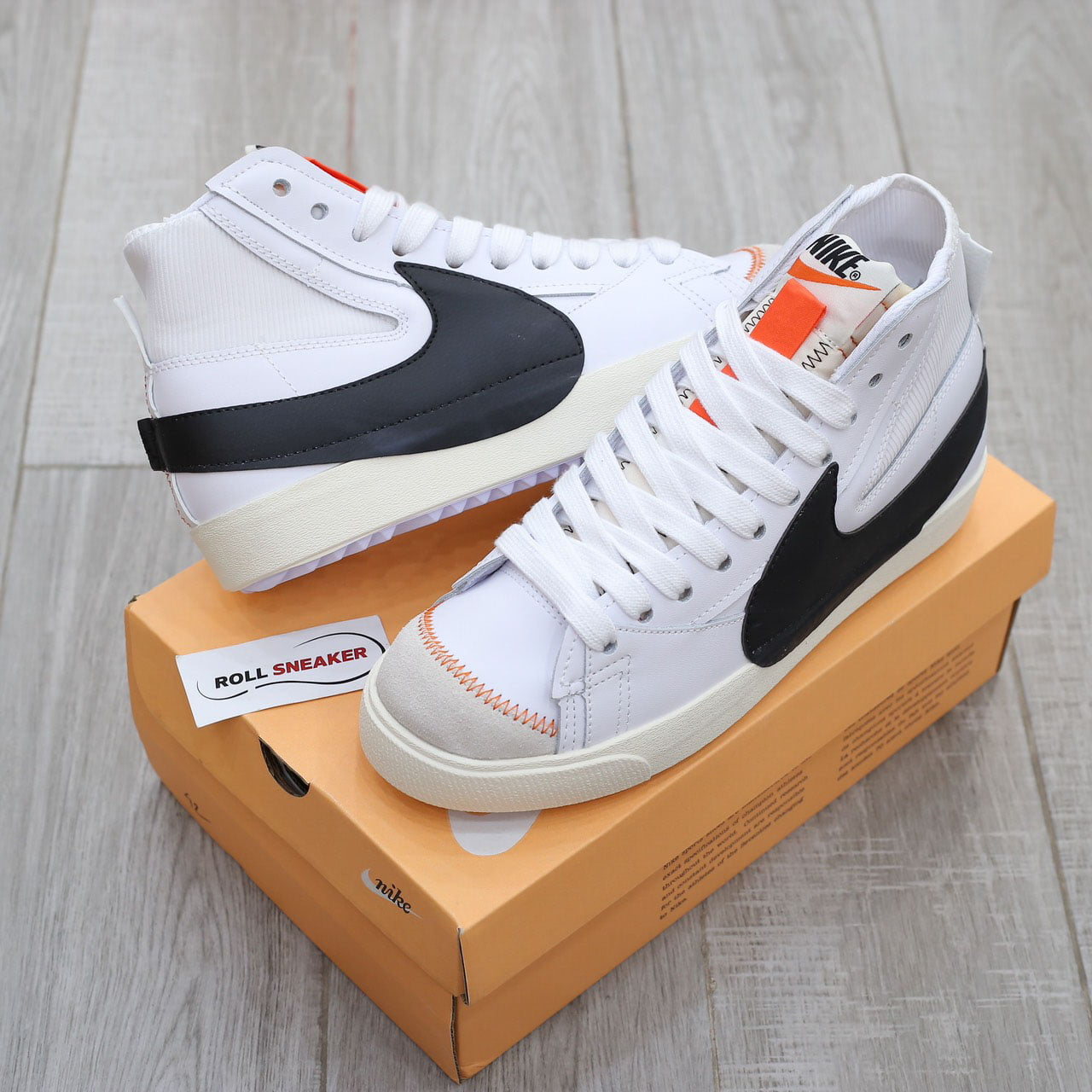 Giày Nike Blazer Mid ’77 Jumbo ‘White Black’ Like Auth