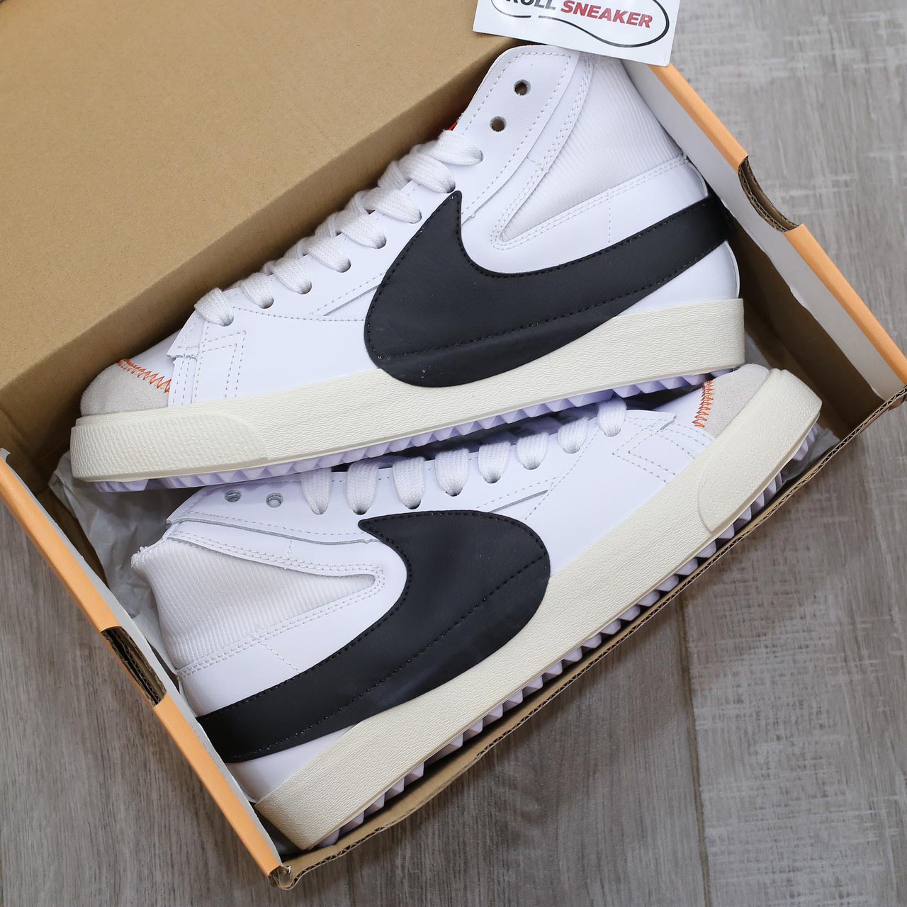 Giày Nike Blazer Mid ’77 Jumbo ‘White Black’ Like Auth