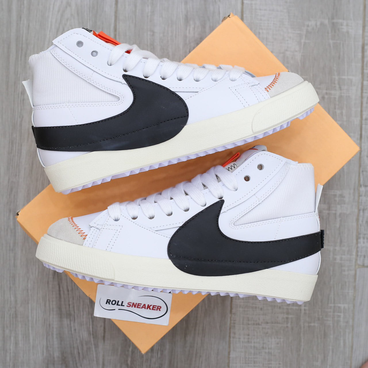 Giày Nike Blazer Mid ’77 Jumbo ‘White Black’ Like Auth