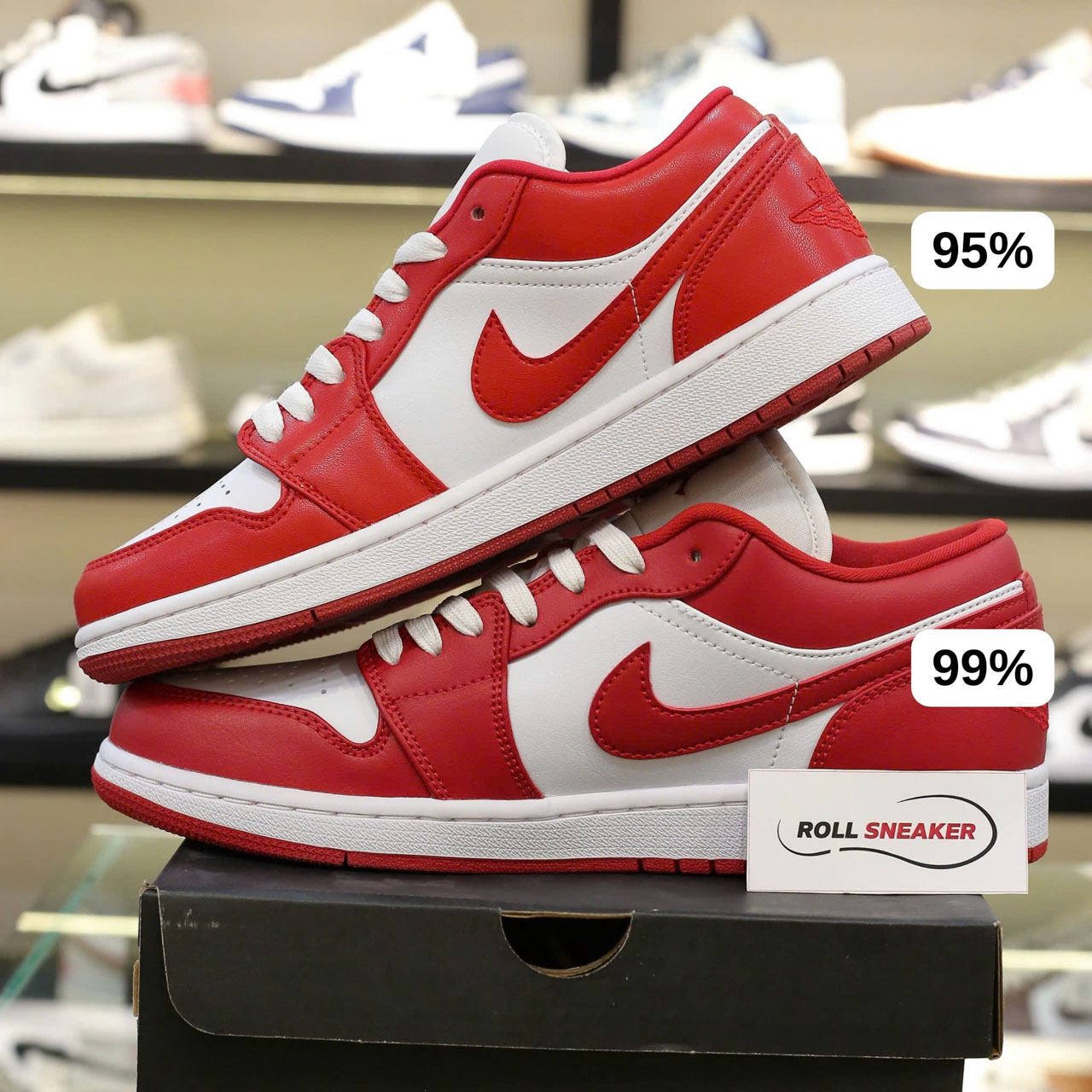 So Sánh Nike Air Jordan 1 Low Gym Red White