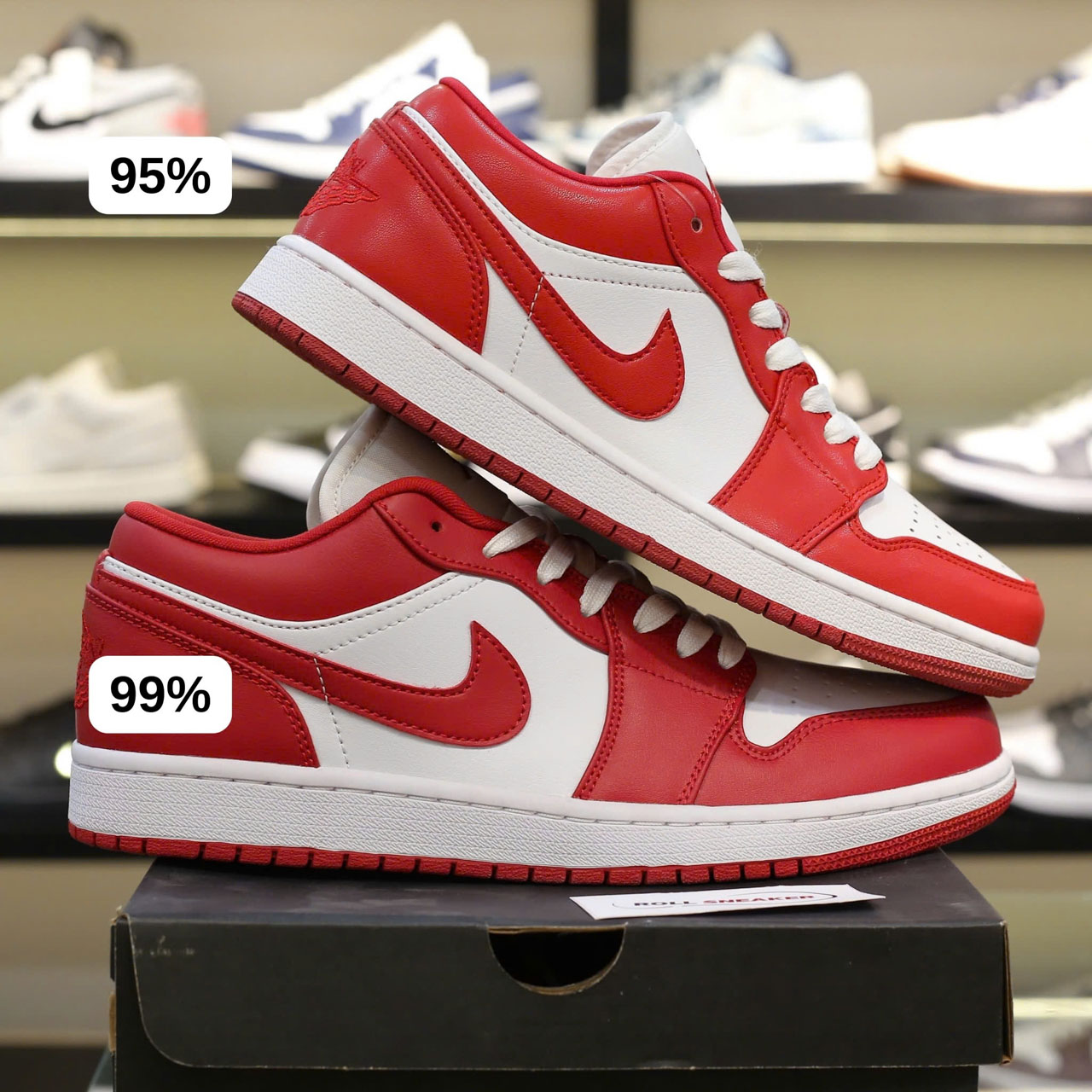 So Sánh Nike Air Jordan 1 Low Gym Red White