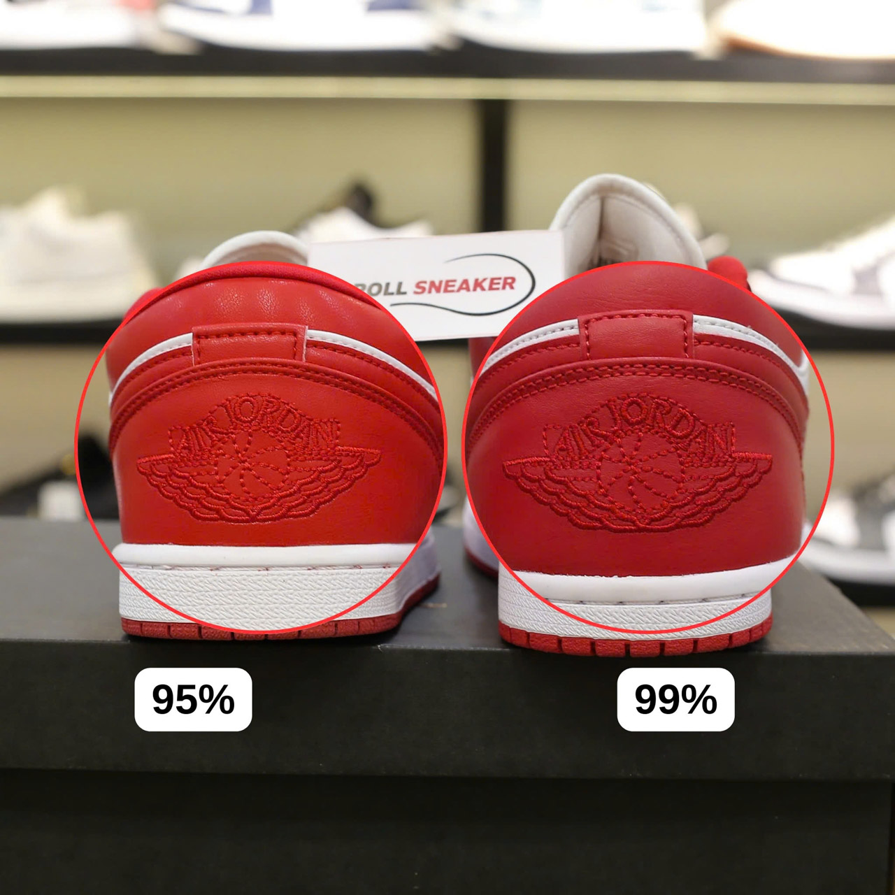 So Sánh Nike Air Jordan 1 Low Gym Red White