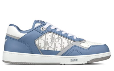 Giày Dior B27 Low University Blue White họa tiết Dior Oblique Galaxy Like Auth